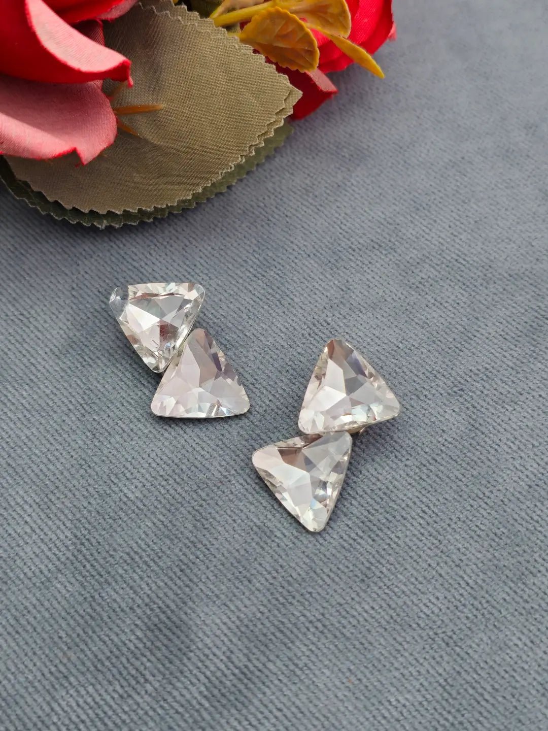 Crystal Triangle Clip