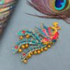 Peacock Fire Hair Clip