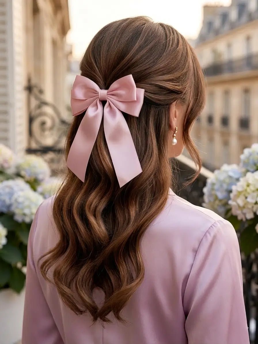Satin Ribbon Bow Clip