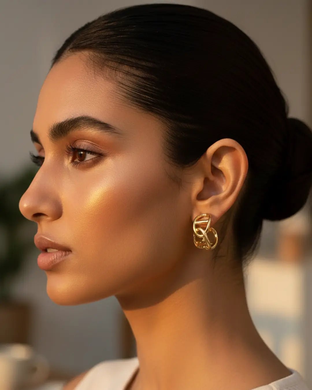 Bold Link Hoop Earring