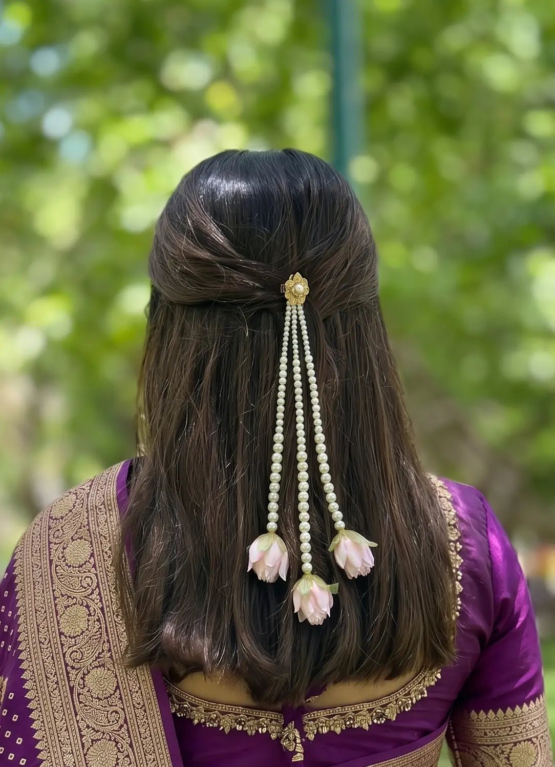 Rose Pearl Hair Clip